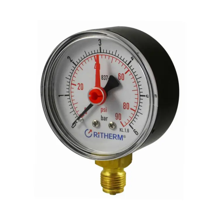 Droge manometer met record Droge manometer met record